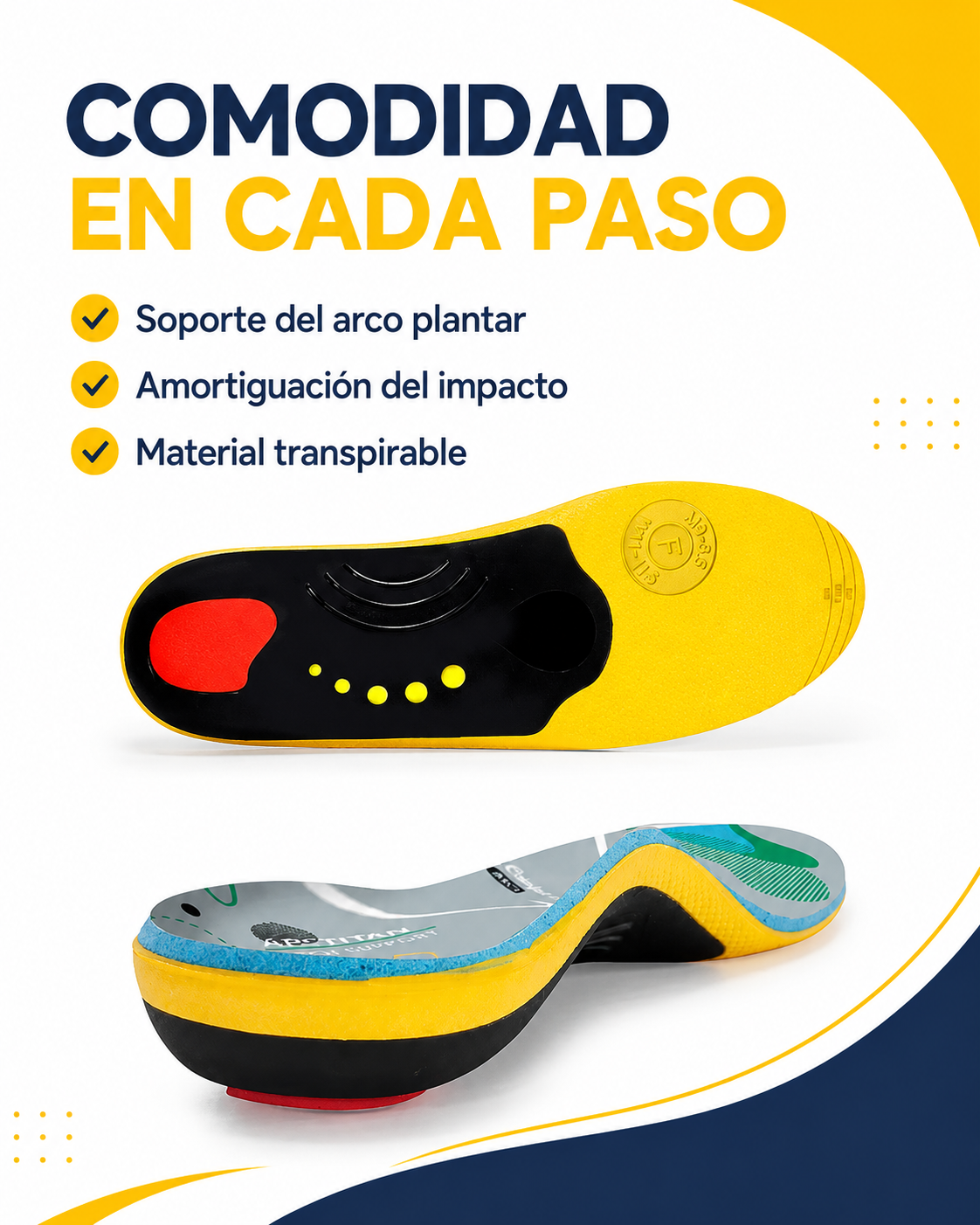 Pasovia™ – Plantillas ergonómicas con soporte del arco